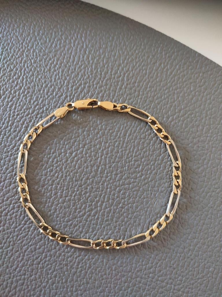 Bracelet or 18k 21cm  8,2 gr, prix fixe, Enlèvement ou Envoi, Comme neuf, Jaune, Or