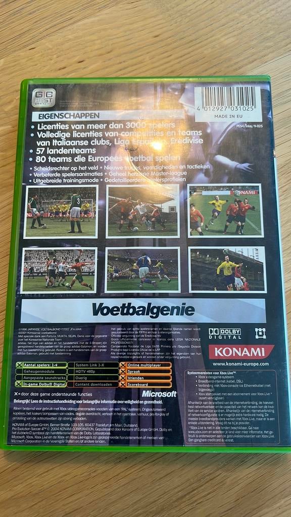 Jeu original pour Xbox - Pro Evolution Soccer 4, Consoles de jeu & Jeux vidéo, Enlèvement ou Envoi, À partir de 3 ans, 3 joueurs ou plus