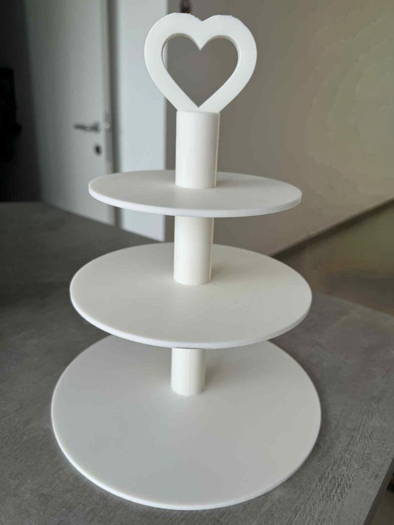 Elegante 3-Laags Hartjes Etagère, Huis en Inrichting, Overige materialen, Overige typen, Nieuw, Ophalen of Verzenden