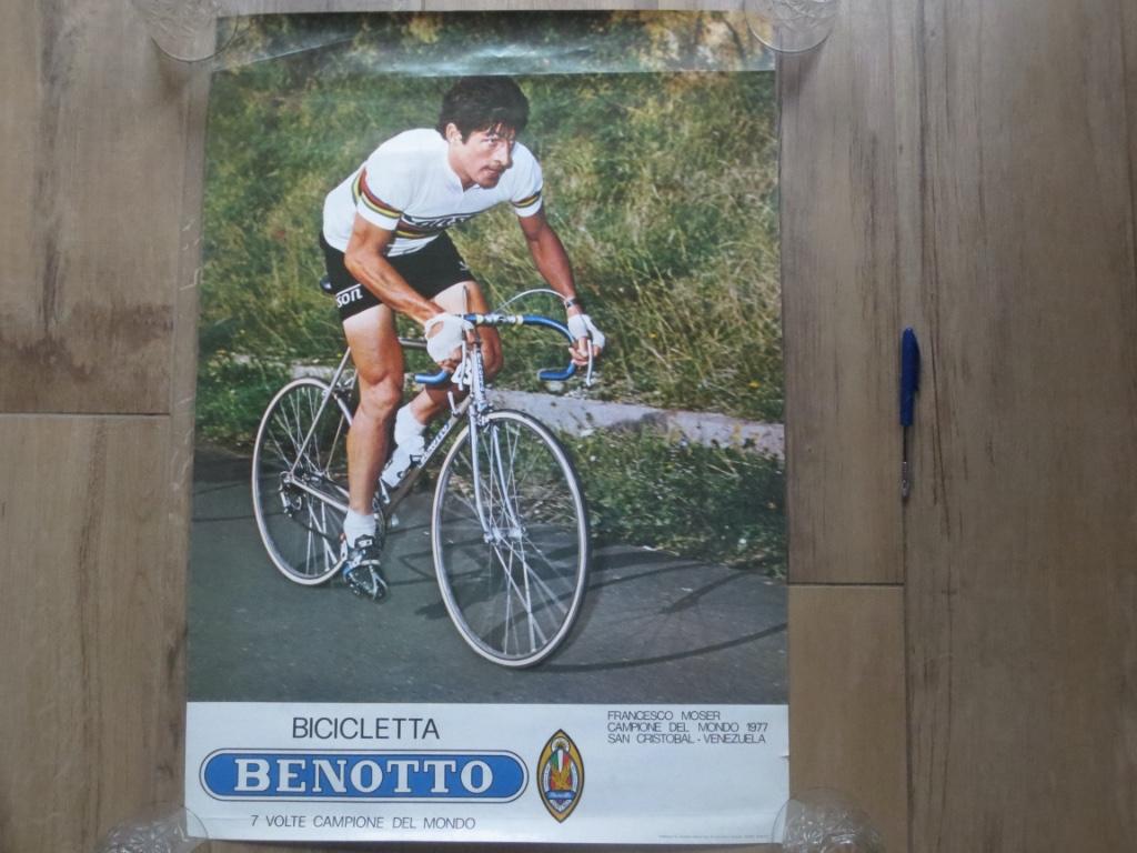 wielerposter 1978  wk team benotto  francesco moser, Verzamelen, Verzenden, Gebruikt