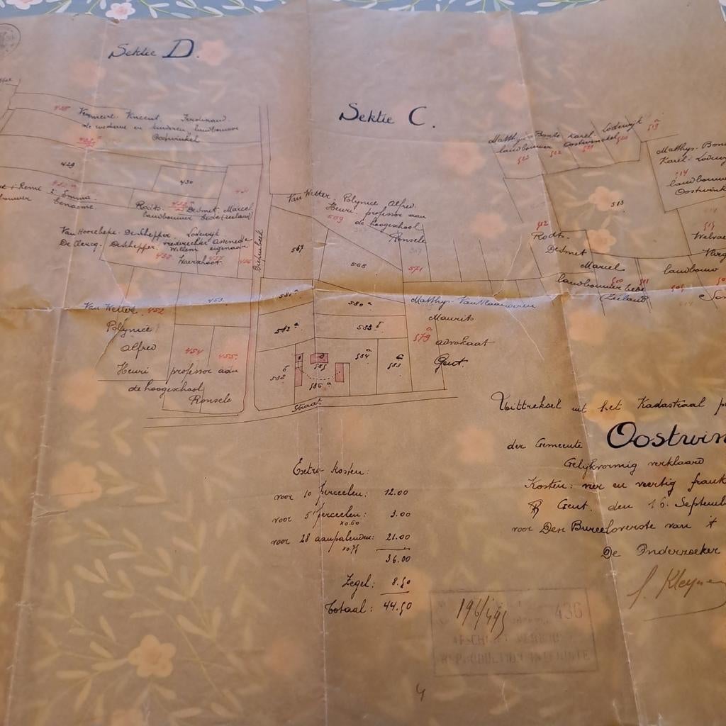 Uitreksel kadastraal plan, Ophalen of Verzenden