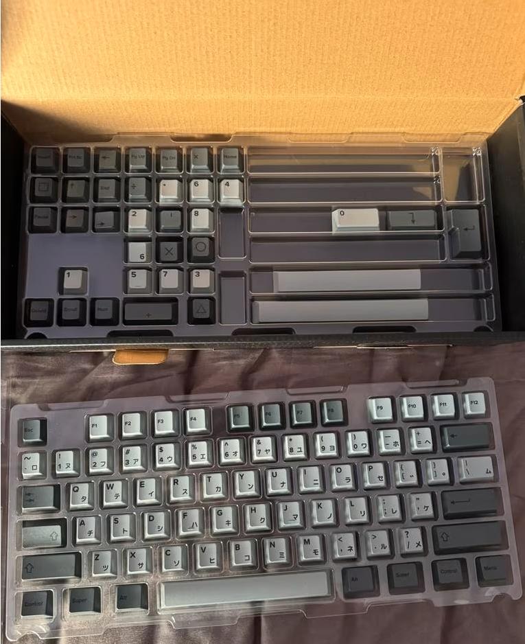 Keycaps pbt KBDfans CEMENT GREY Japanese kanji ansi, Computers en Software, Toetsenborden, Ophalen of Verzenden, Qwerty