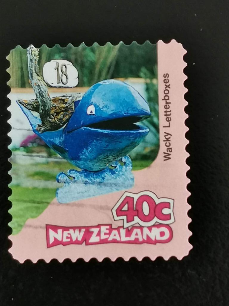 Nieuw-Zeeland 1997 - brievenbussen - walvis, Ophalen of Verzenden, Gestempeld
