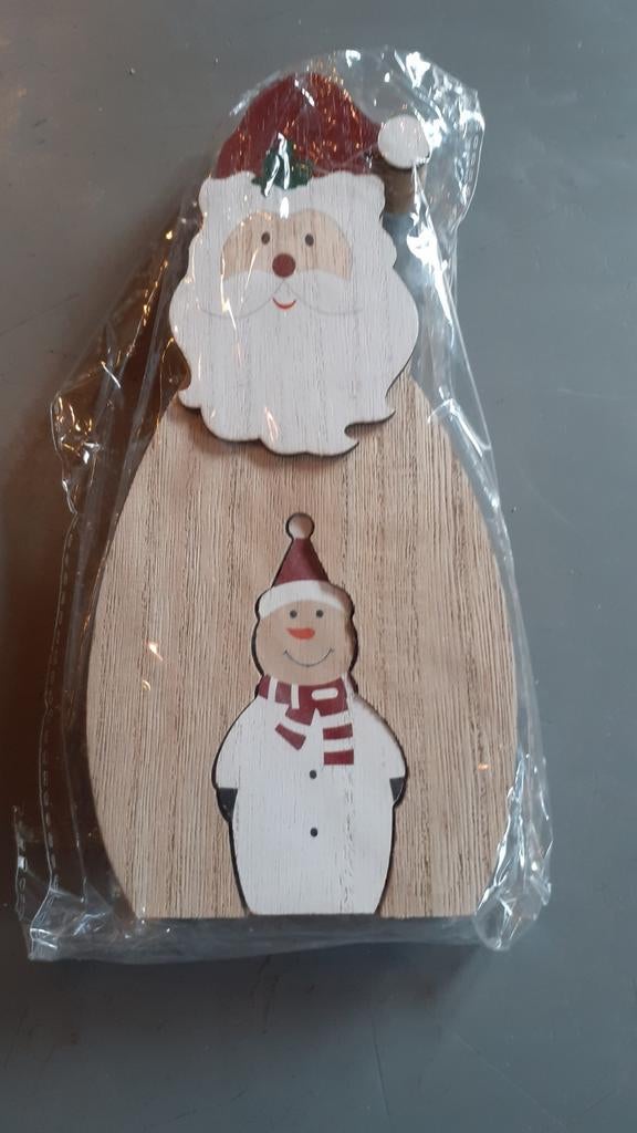 Deco de noel en bois en deux parties puzzle, Ophalen of Verzenden, Nieuw
