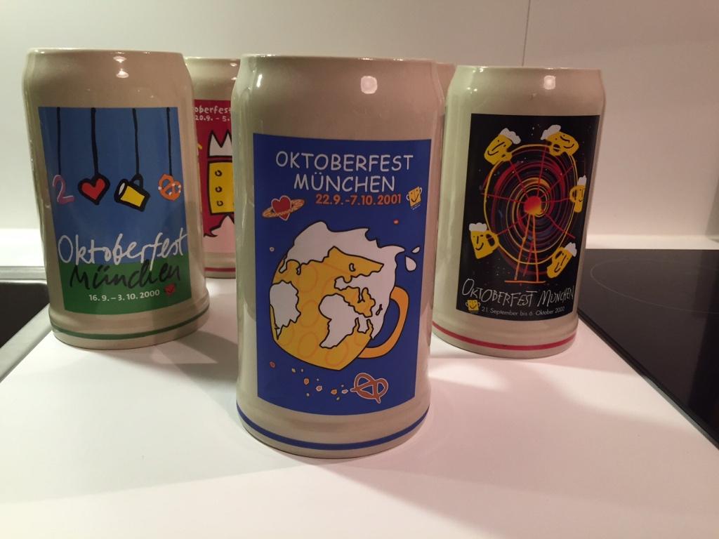 5 Bierpullen - Origineel van het Oktoberfest München, Ophalen, Nieuw, Pul(len)
