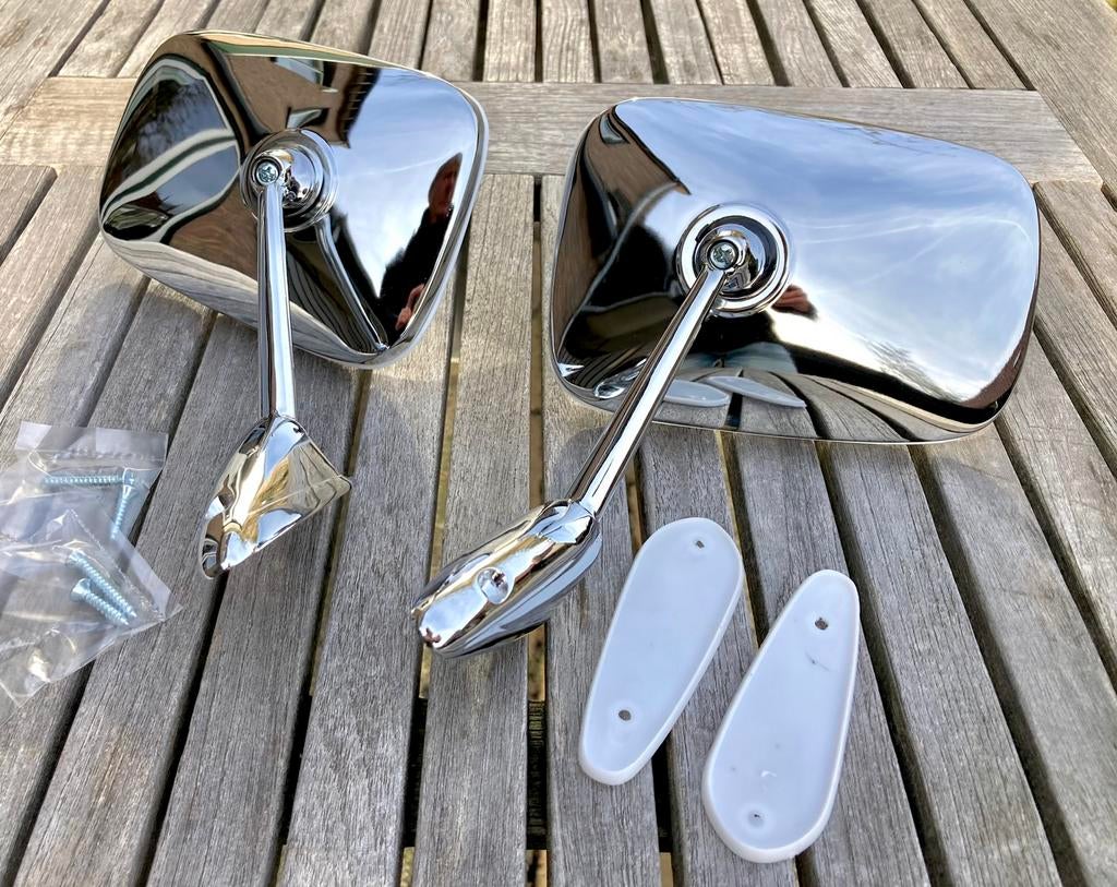 Chrome oldtimer spiegels type Cipa 2, Auto-onderdelen, Verzenden, Nieuw, BMW