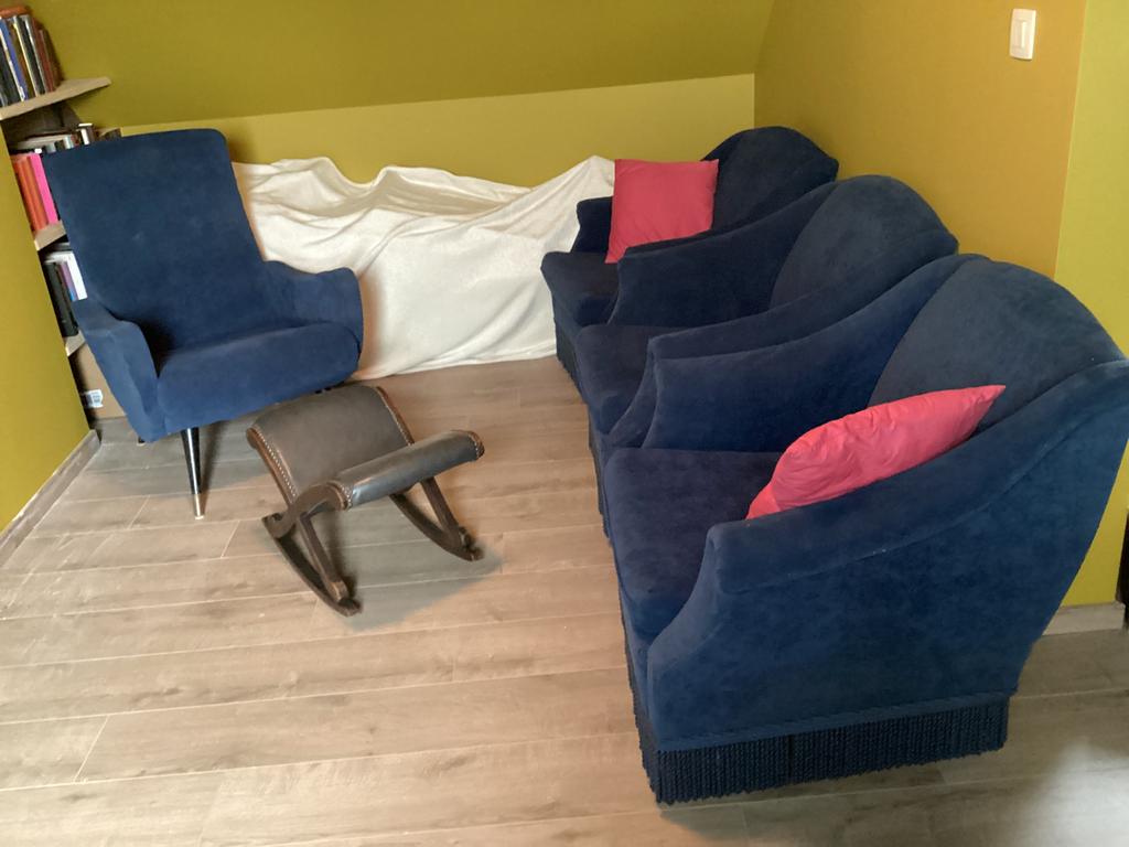 Echt fluweel zetels (velours) €150 voor de 4 stuks, Huis en Inrichting, Zetels | Zetels, Ophalen, Zo goed als nieuw, Eenpersoons