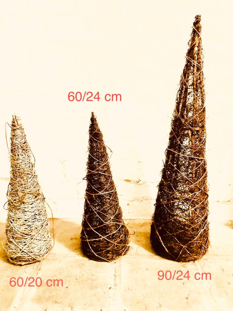 Lot 3 sapins noël lumineux en bois naturel /prix soldé, Divers, Enlèvement, Utilisé