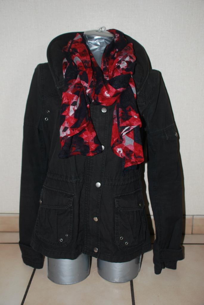Veste Parka légère noire en coton"H&M"Taille 40 Impeccable, Enlèvement ou Envoi, Comme neuf, Noir, Taille 38/40 (M)