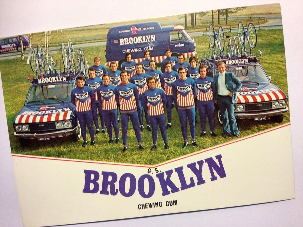 wielerkaart 1974 team brooklyn roger de vlaeminck  sercu, Verzenden, Gebruikt