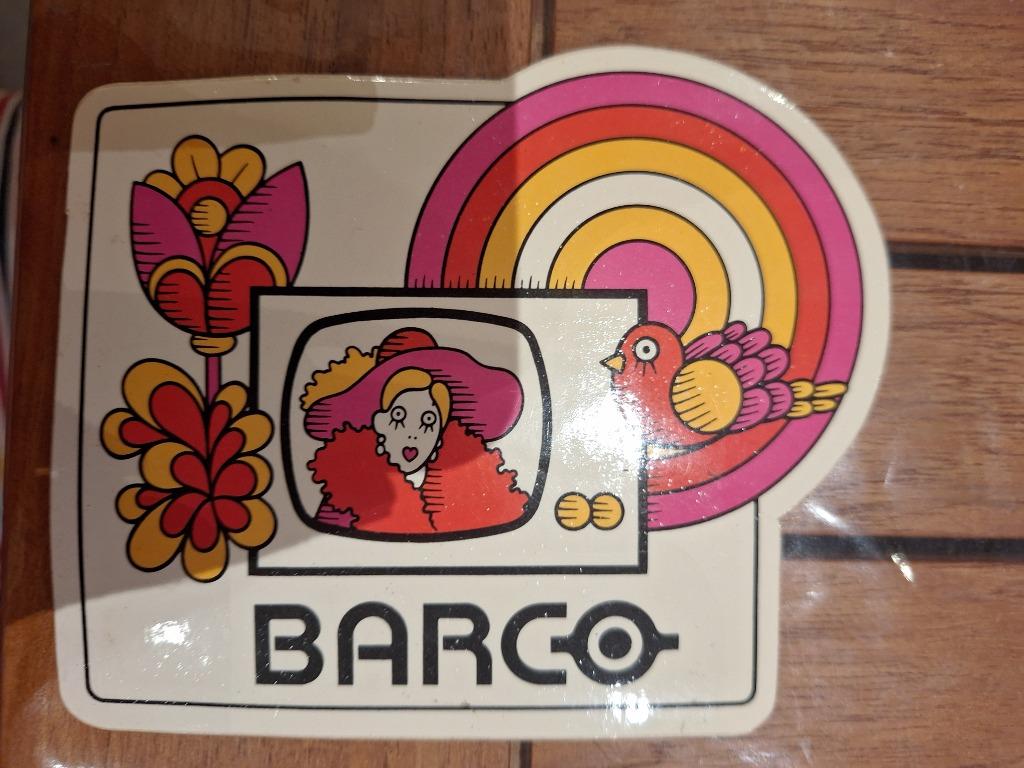 Vintage sticker Barco cartoon, Enlèvement ou Envoi, Comme neuf, Société ou Association