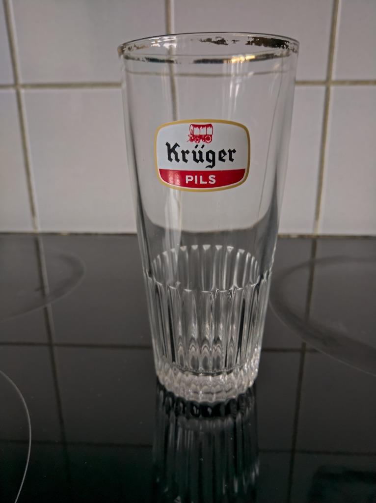 GLAS KRUGER TE KOOP, Verzamelen, Ophalen of Verzenden, Zo goed als nieuw, Bierglas