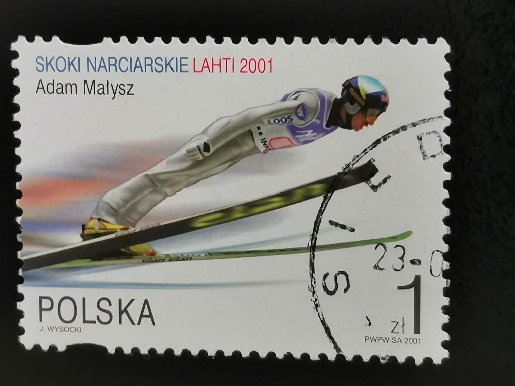 Pologne 2001 - sport - saut à ski - Adam Małysz, Enlèvement ou Envoi, Pologne, Affranchi