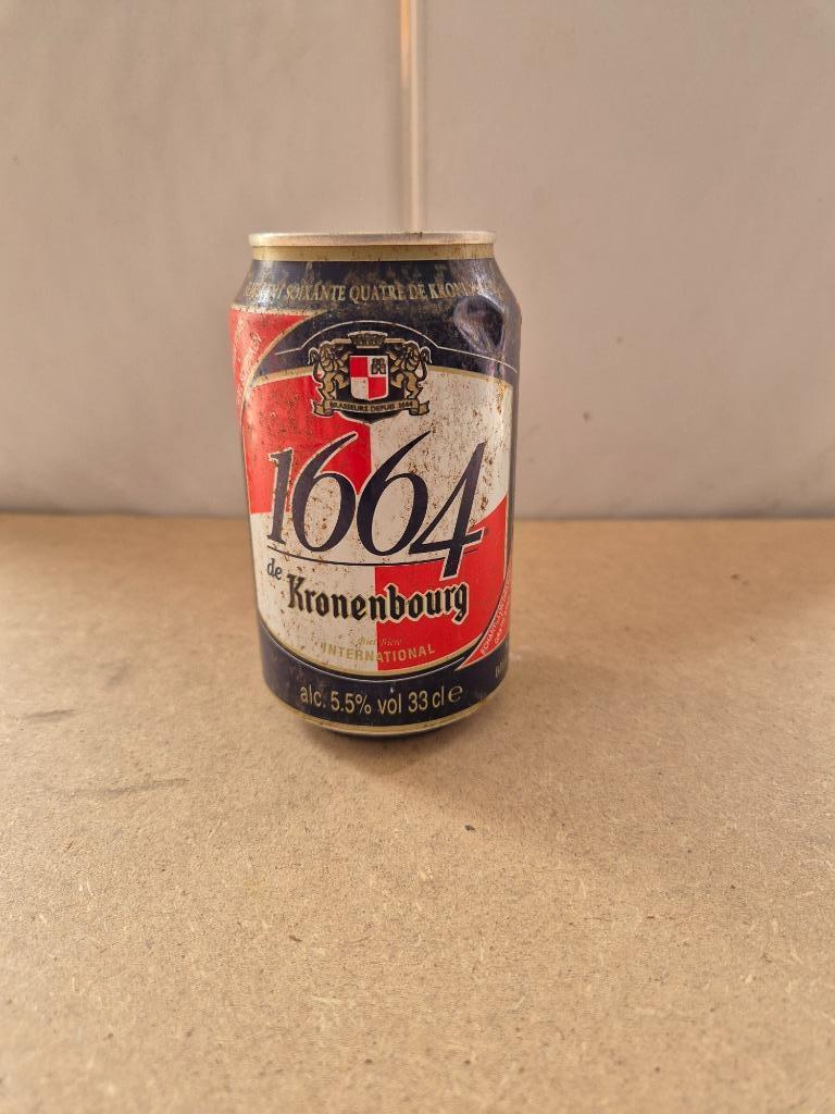 Canette de bière 1664 de Kronenbourg, Ophalen of Verzenden, Gebruikt, Flesje(s), Overige merken