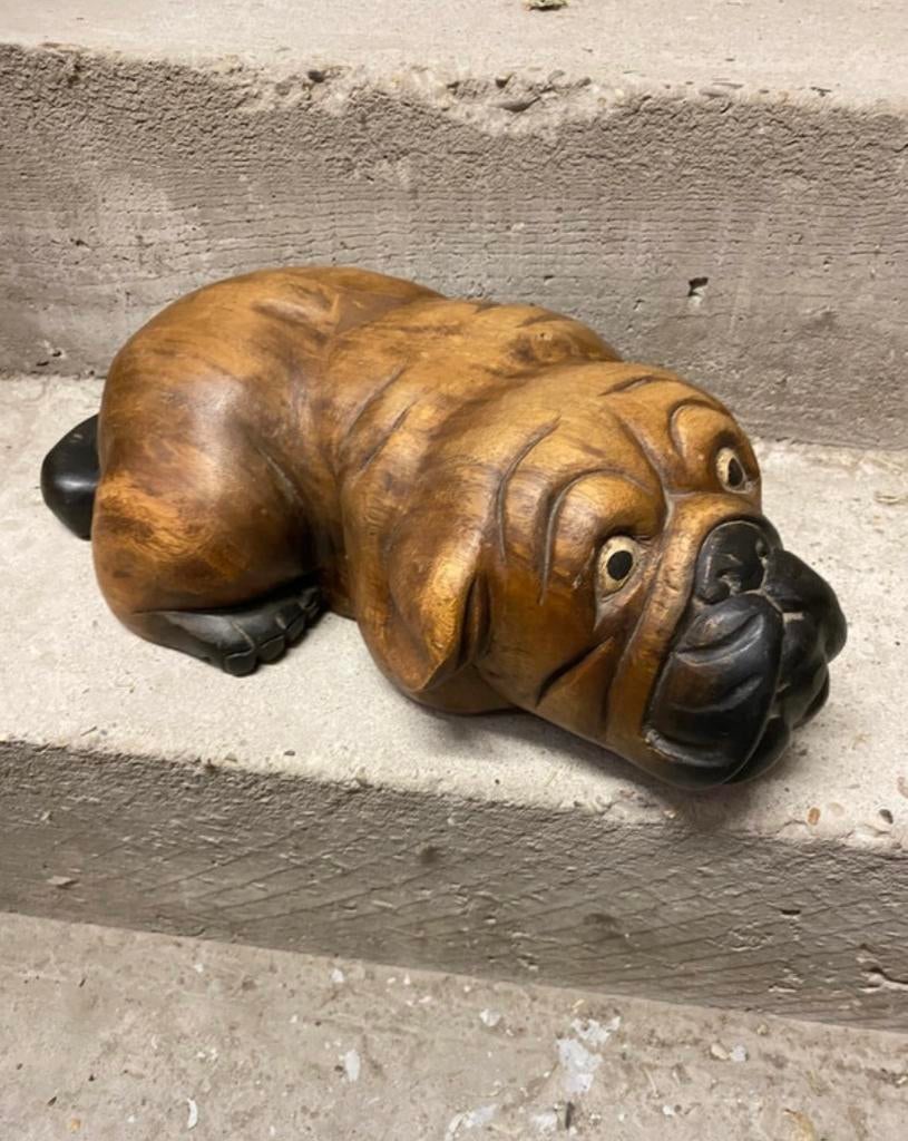 Grote houten hond, Ophalen of Verzenden, Zo goed als nieuw