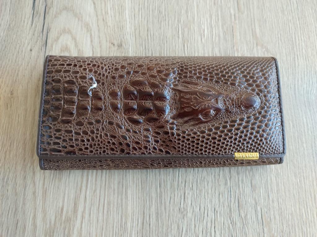 Portefeuille voor dames krokodil - Dixinu, Ophalen of Verzenden, Nieuw