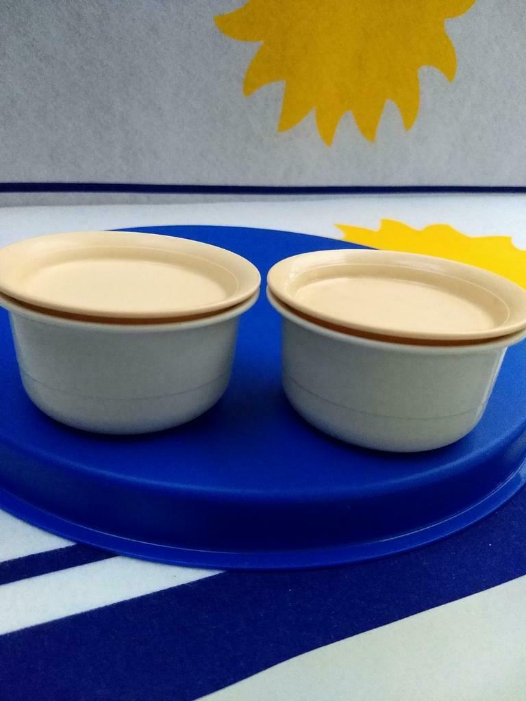 €1 voor 2 Tupperware suikerpotjes., Ophalen of Verzenden, Gebruikt