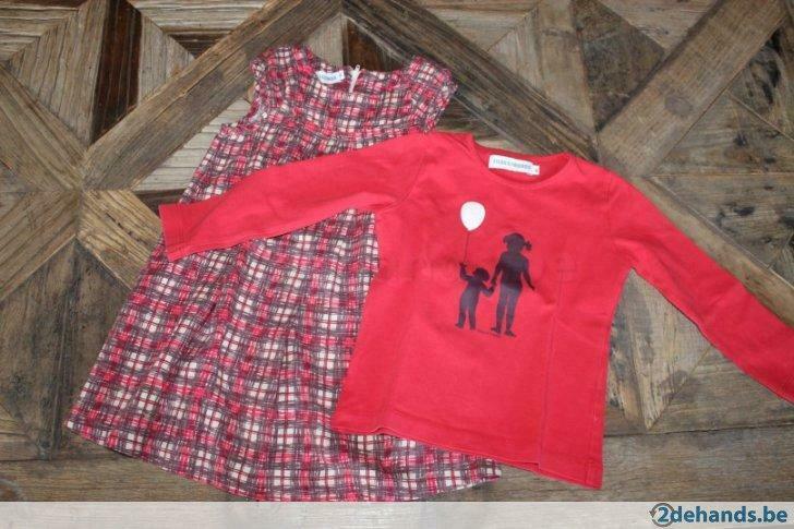 Setje Petit Filou, kleedje en longsleeves, Enfants & Bébés, Vêtements enfant | Taille 98, Utilisé, Fille, Robe ou Jupe, Enlèvement ou Envoi