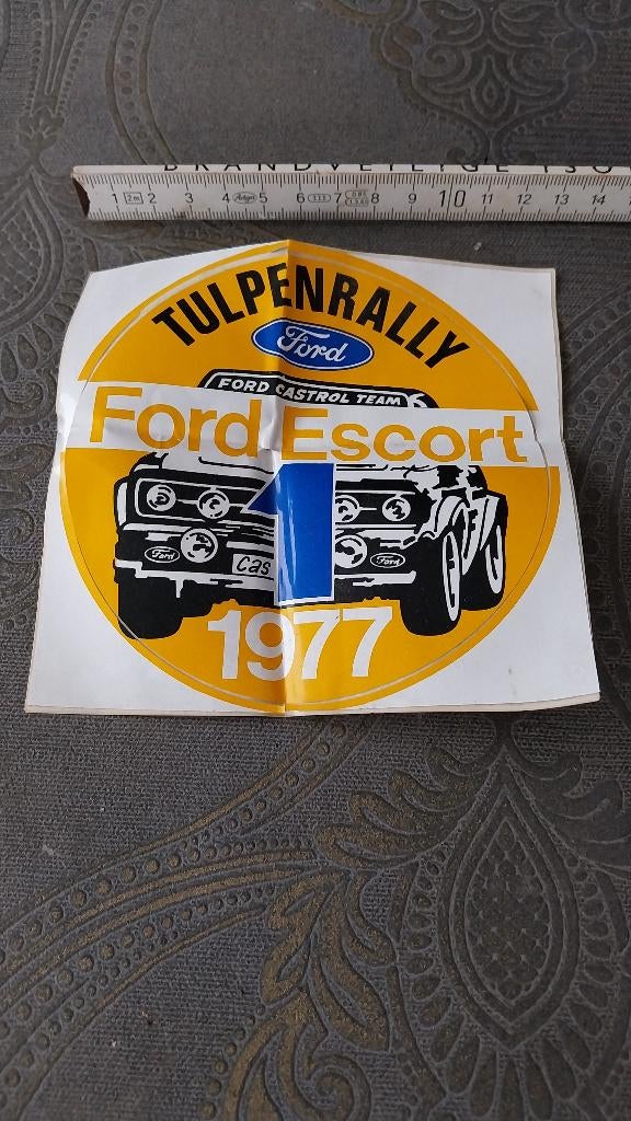Autocollant Ford Escort 1977, Collections, Enlèvement ou Envoi, Utilisé, Voiture ou Moto