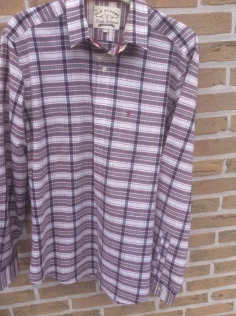 HEMDEN HEREN maat M, Kleding | Heren, Ophalen of Verzenden, Zo goed als nieuw, Deer Island, Halswijdte 39/40 (M)