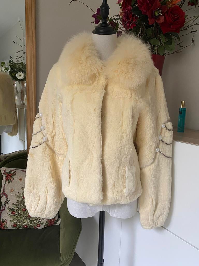 Mantel konijn vacht maat S/M, Kleding | Dames, Ophalen of Verzenden, Zo goed als nieuw