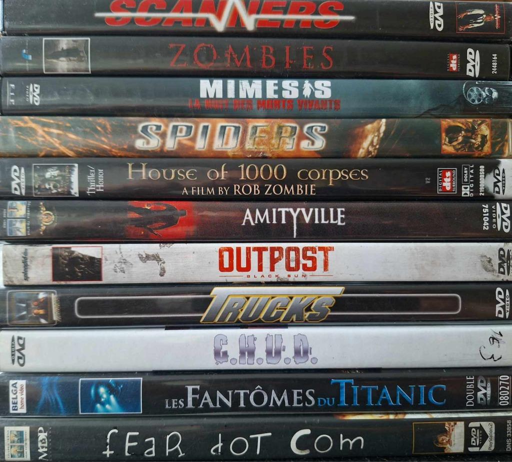 Horrorfilms op dvd - 1,00€, Cd's en Dvd's, Vanaf 16 jaar, Ophalen of Verzenden, Gebruikt, Spoken en Geesten