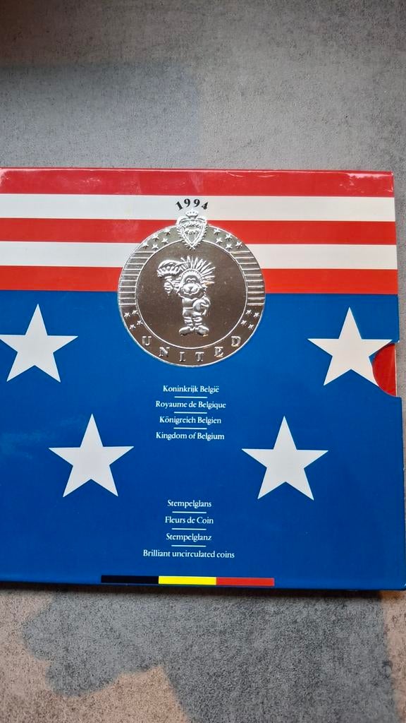 Stempelglans muntenset wereldbeker USA 1994, Postzegels en Munten, Ophalen of Verzenden