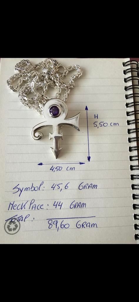 Prince Love SYMBOL ( Sterling Silver ) gemaakt door Juwelier, Enlèvement ou Envoi, Comme neuf