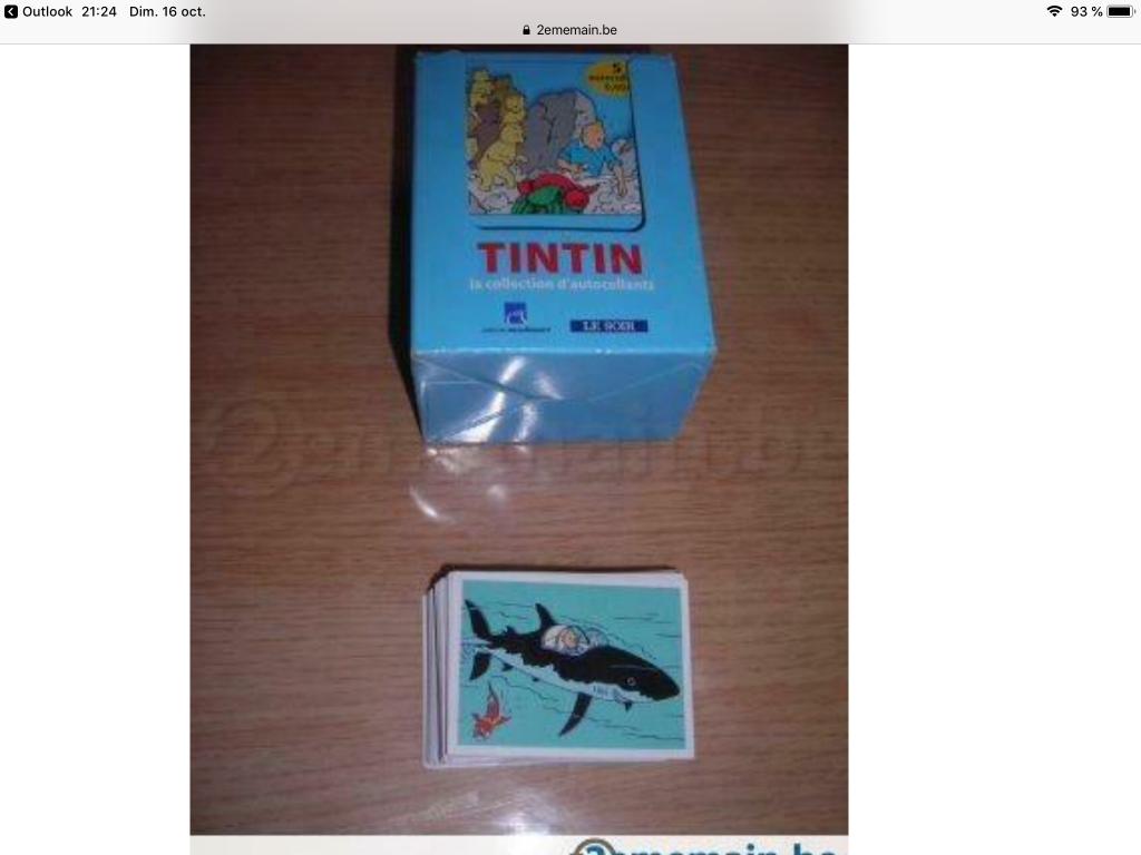Échange autocollants de tintin 2013 contre mais double, Enlèvement ou Envoi, Comme neuf, Bande dessinée ou Dessin animé