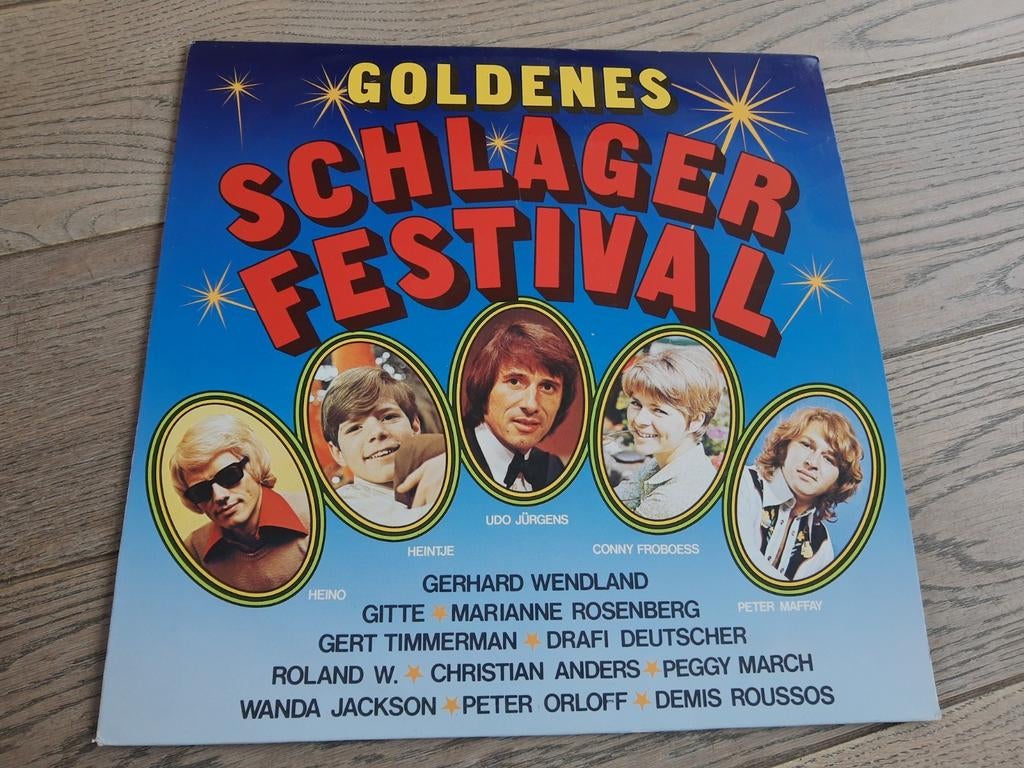 Lp : goldenes schlager festival, Ophalen of Verzenden