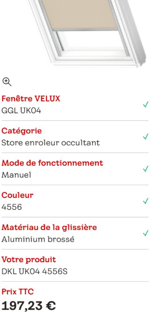 velux store, Neuf, Autres couleurs, Enlèvement, 50 à 100 cm