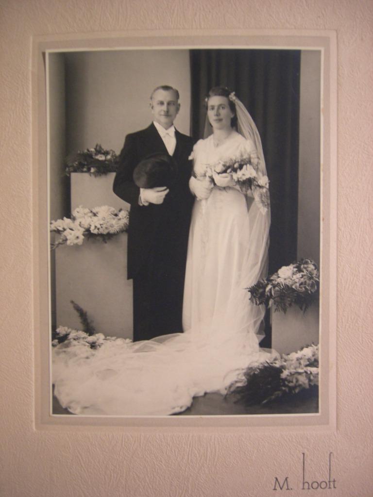 Oude huwelijksfoto, Ophalen of Verzenden, Gebruikt, Klederdracht, Foto