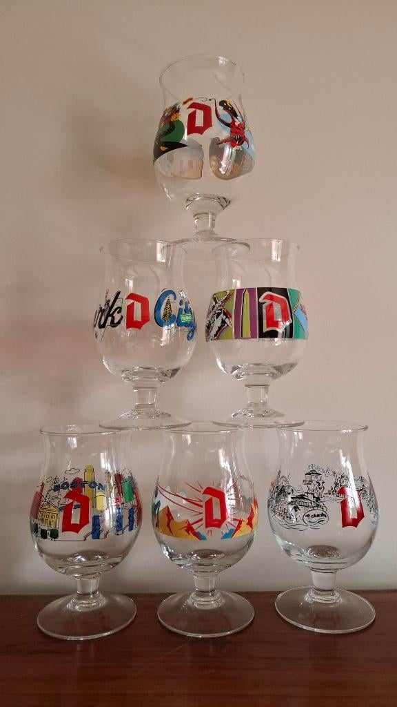 Duvel set (6 glazen) USA, Verzamelen, Biermerken, Ophalen of Verzenden, Nieuw, Glas of Glazen, Duvel