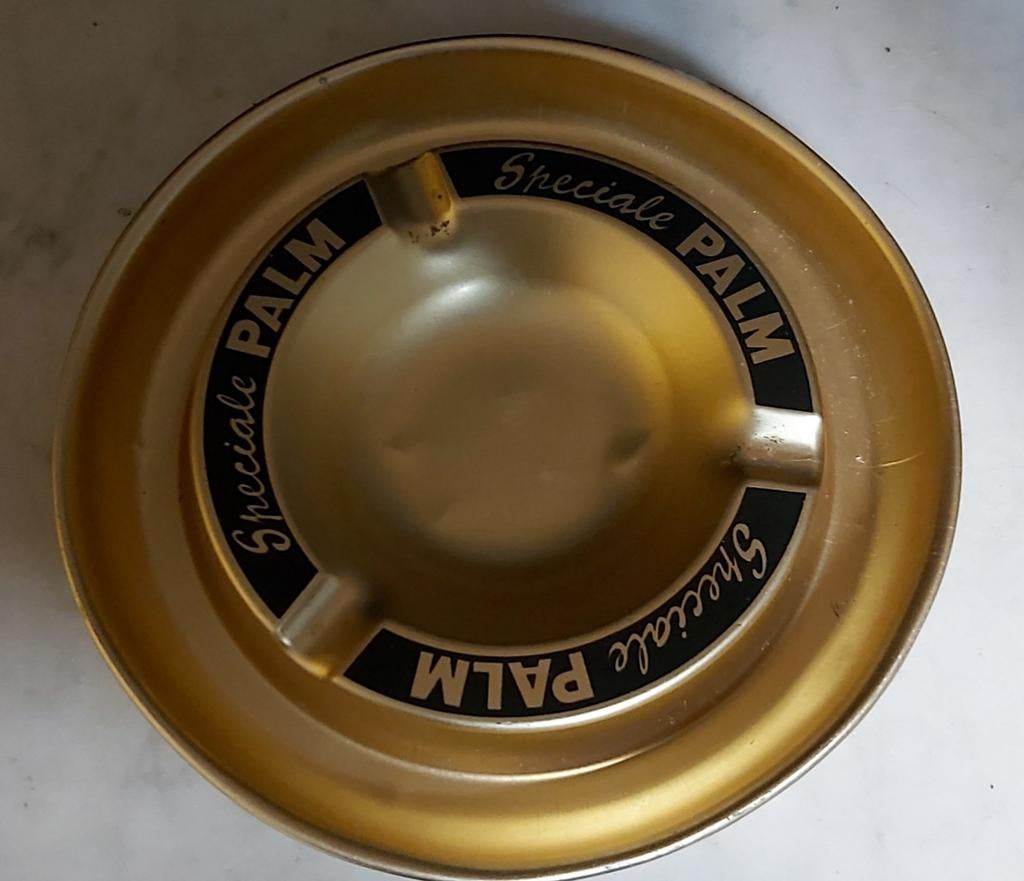 Palm ronde blikken asbak, Verzamelen, Ophalen of Verzenden, Zo goed als nieuw, Palm