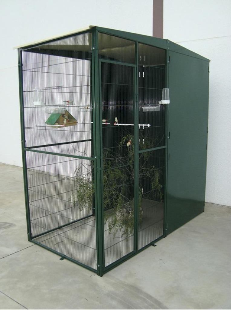 Volière 2x1x2 m perruche canari cage oiseau calopsitte NEUF, Envoi, Neuf, Métal, Volière