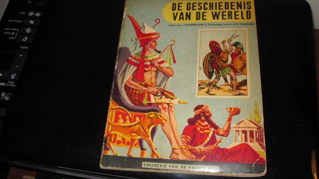 Plakboek geschiedenis v/d. wereld 1958  kuifje'sbon, Ophalen, Gebruikt, Meerdere stickers