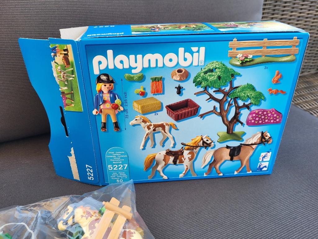 Verzorger met paarden van playmobil, Enlèvement, Utilisé, Ensemble complet
