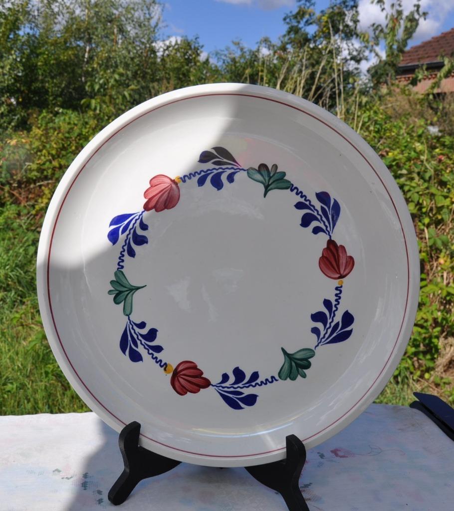 plat a tarte faience boch decor boerenbont, Enlèvement ou Envoi