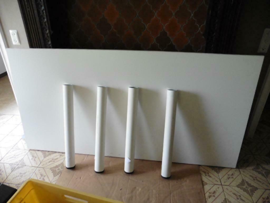 Stevige tafel met poten (heel stabiel) - gedemonteerd, Comme neuf, Rectangulaire, 50 à 75 cm, 200 cm ou plus