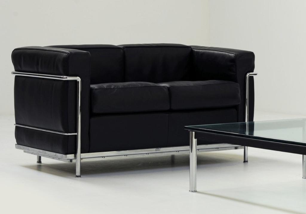 Paires de fauteuils le Corbusier Cassina LC2 (2 places), Ophalen, Gebruikt, Leer