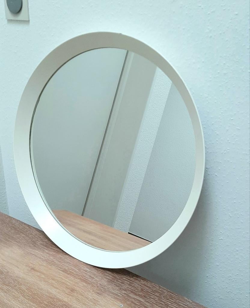 Witte Ikea Langesund spiegel, Huis en Inrichting, Rond, Ophalen of Verzenden, Zo goed als nieuw, Minder dan 100 cm