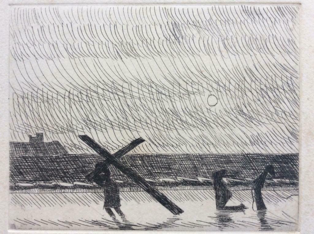 ets Jean-Louis Lebeau 'Les pénitents', 1963, Antiek en Kunst, Ophalen of Verzenden
