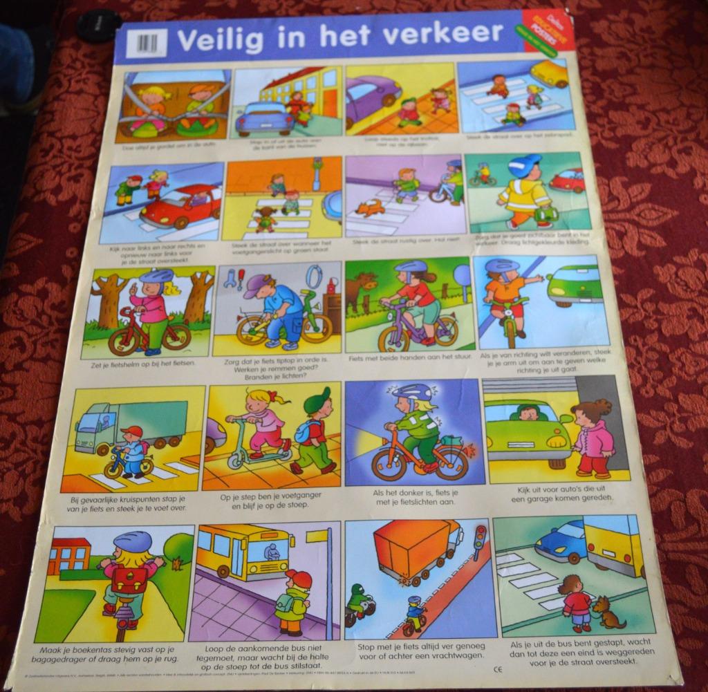 Affiche vintage sur la sécurité routière, Enlèvement ou Envoi, Rectangulaire vertical, A1 jusqu'à A3, Utilisé
