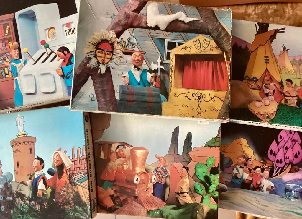 ♦️️️S&W️🗯️ 6x Poppenkast serie puzzels 🧩, Verzamelen, Ophalen of Verzenden, Suske en Wiske, Gebruikt, Boek of Spel