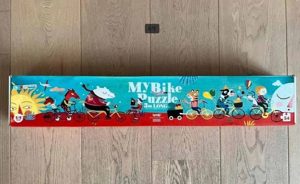 londji 3 meter lange puzzel my bike, Kinderen en Baby's, Speelgoed | Kinderpuzzels, Ophalen of Verzenden, Zo goed als nieuw