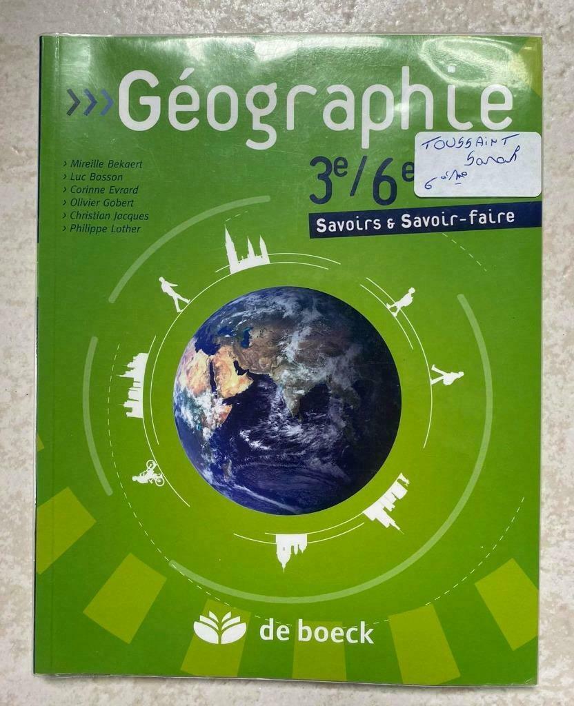 Livre scolaire Géographie 3e/6e, Livres, Enlèvement ou Envoi, Comme neuf, De Boeck, Secondaire