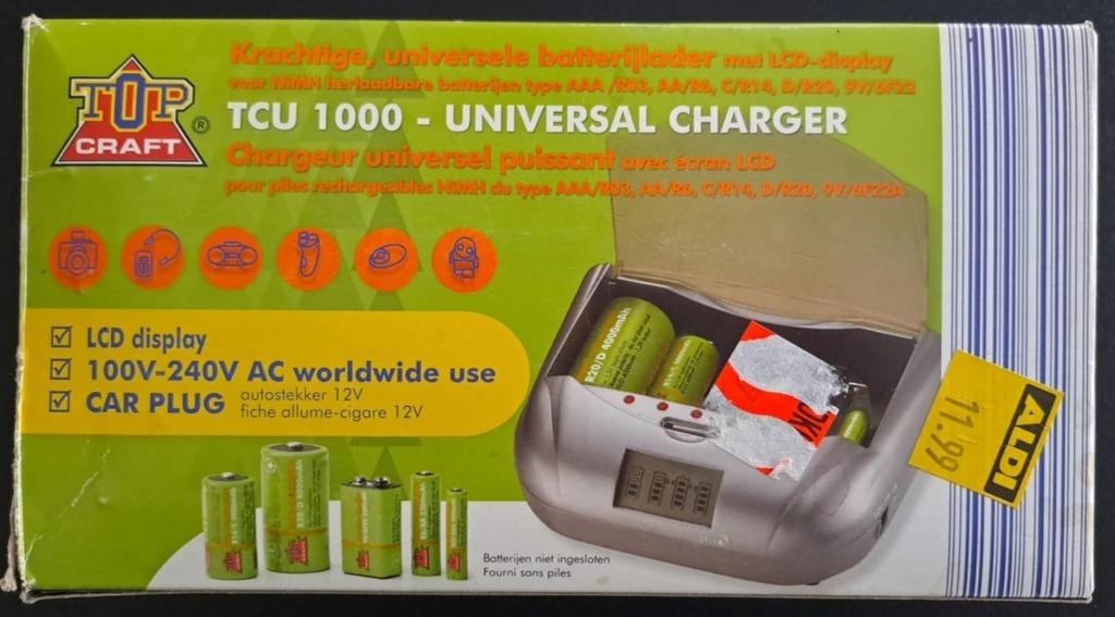 TopCraft TCU 1000 Universal Charger in originele verpakking, Ophalen of Verzenden, Gebruikt, Oplaadbaar