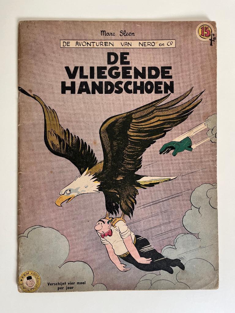 Nero - De Vliegende Handschoen - 1e druk 1957, Envoi, Marc Sleen