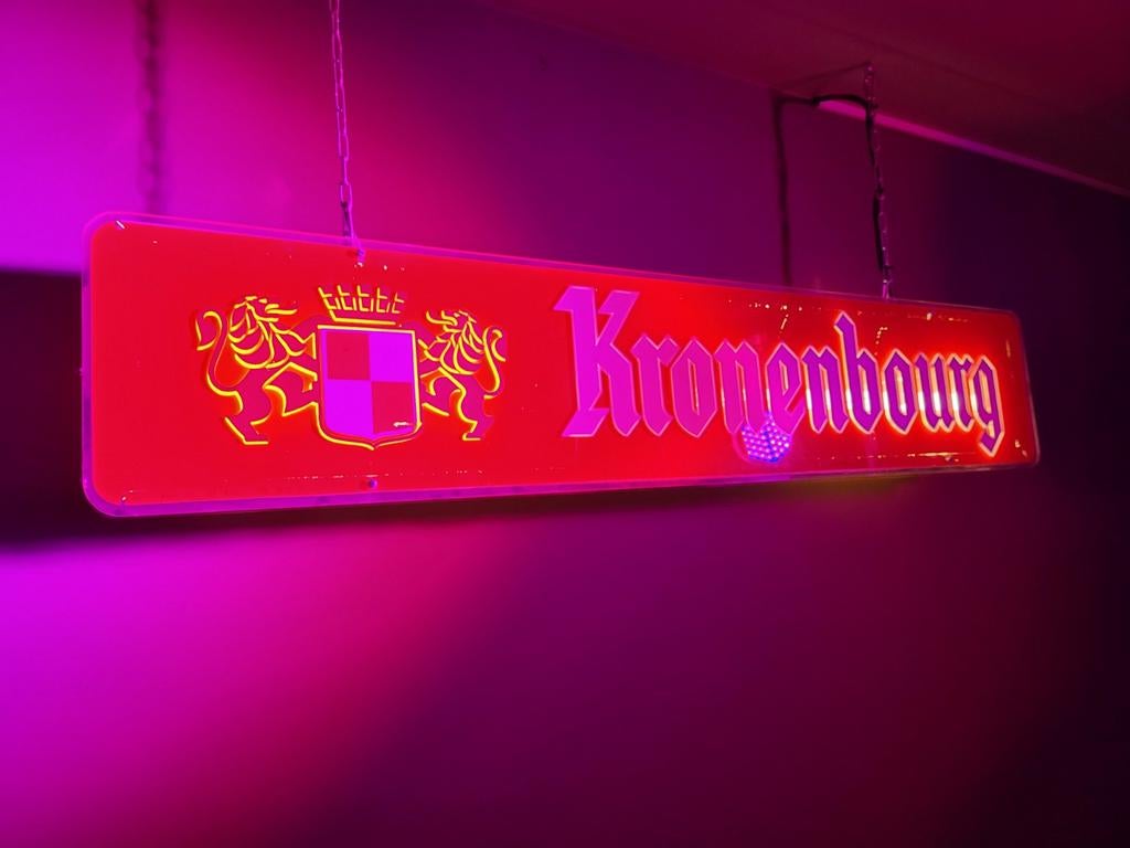 Lichtreclame kronenbourg bier 130x25 cm, Ophalen