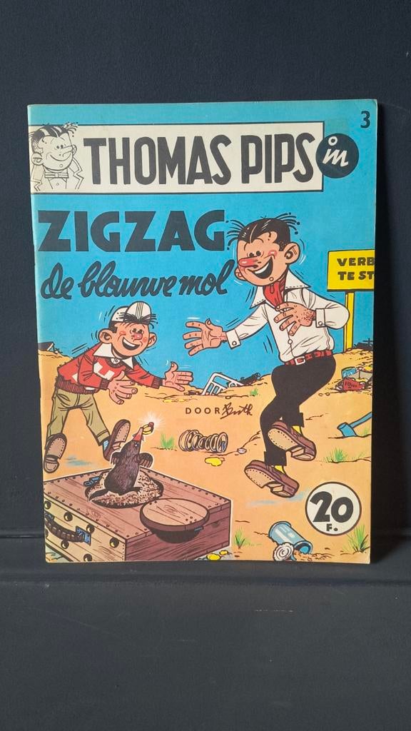 Thomas Pips 3 Zigzag de blauwe Mol 1druk sc, Enlèvement ou Envoi